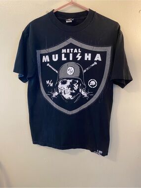 Y2k Metal  Mulisha Men’s Black Graphic Logo T-Shirt